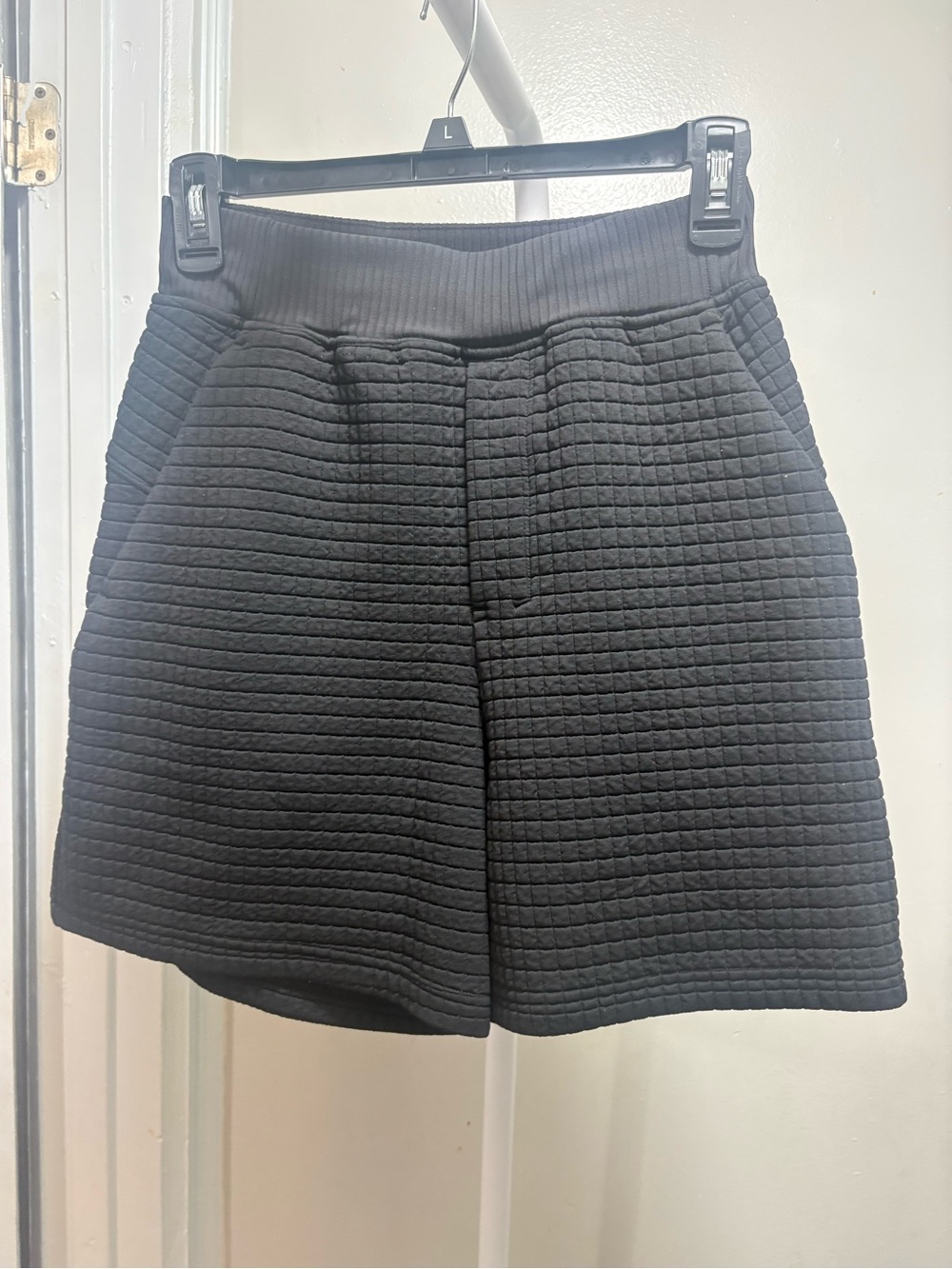 lululemon athletica Ribbed Black High-Waist Shorts